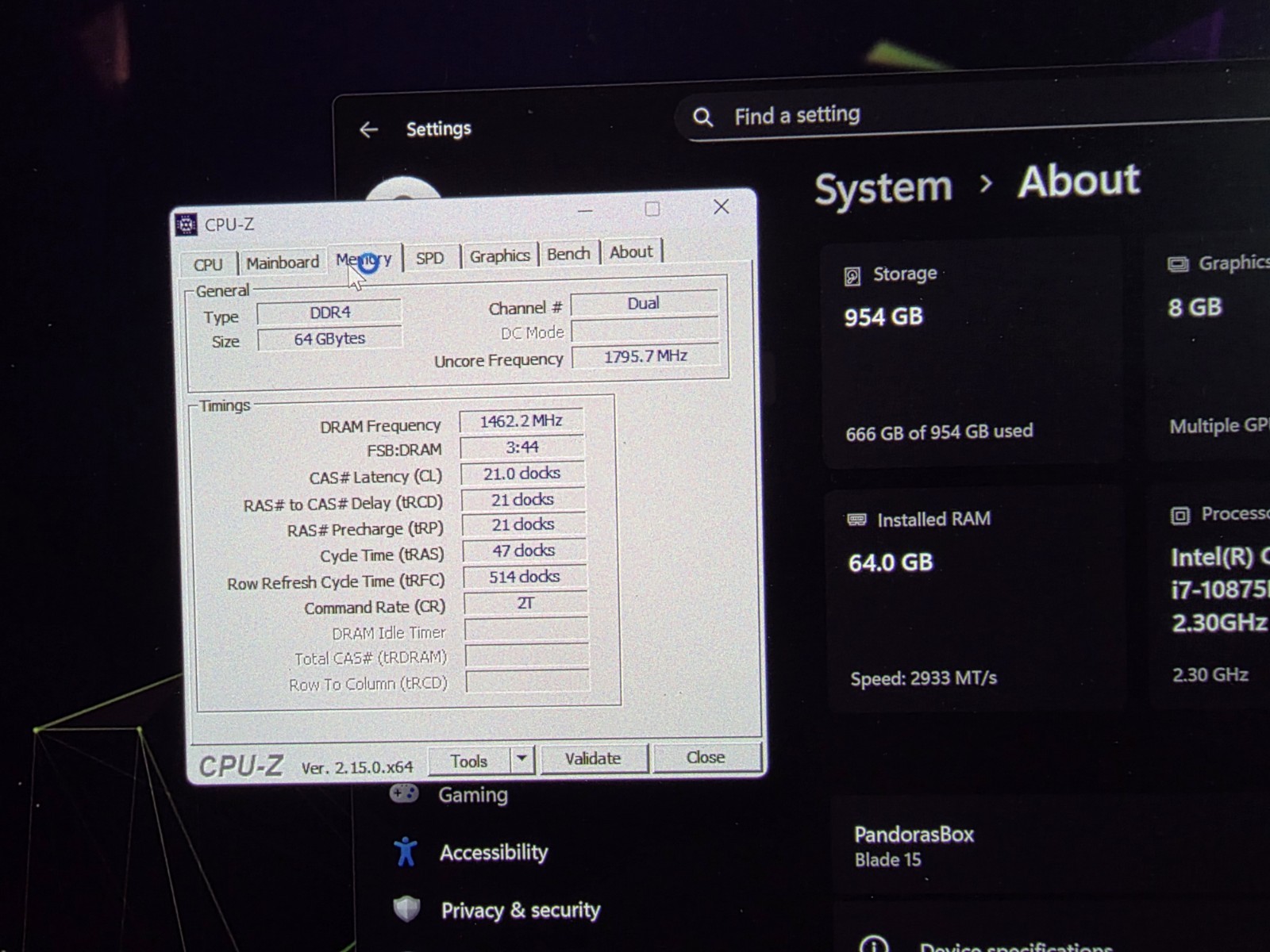 RAZER Blade 15 Advanced upgraded to 64GB RAM 1TB SSD RZ09-0330