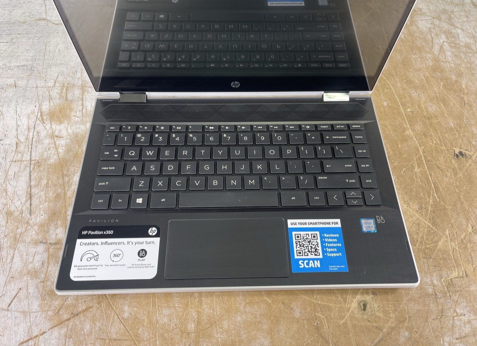 HP PAVILION X360 14M-CD0001DX i3-8130U @ 2.20GHz, 8GB RAM, NO HDD/OS