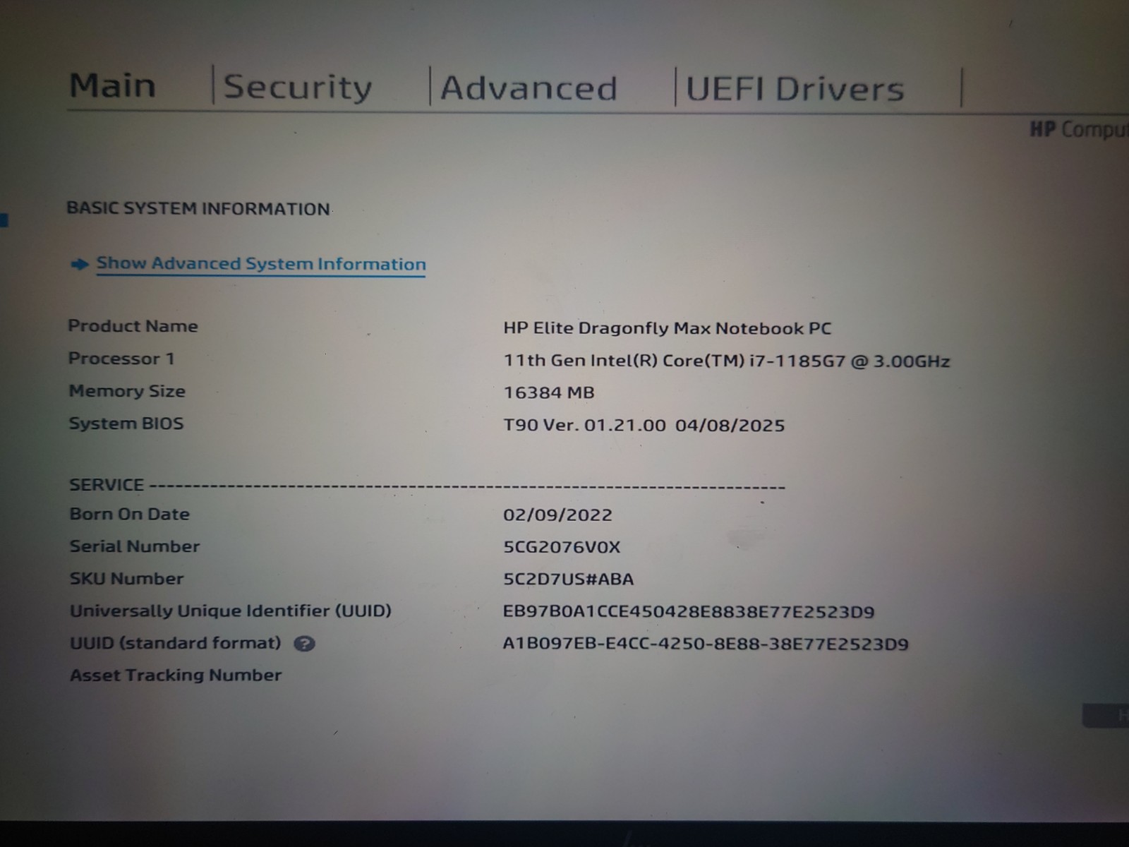 HP Elite Dragonfly Max 13.3″ FHD Touch i7-1185G7 16GB RAM No OS/SSD