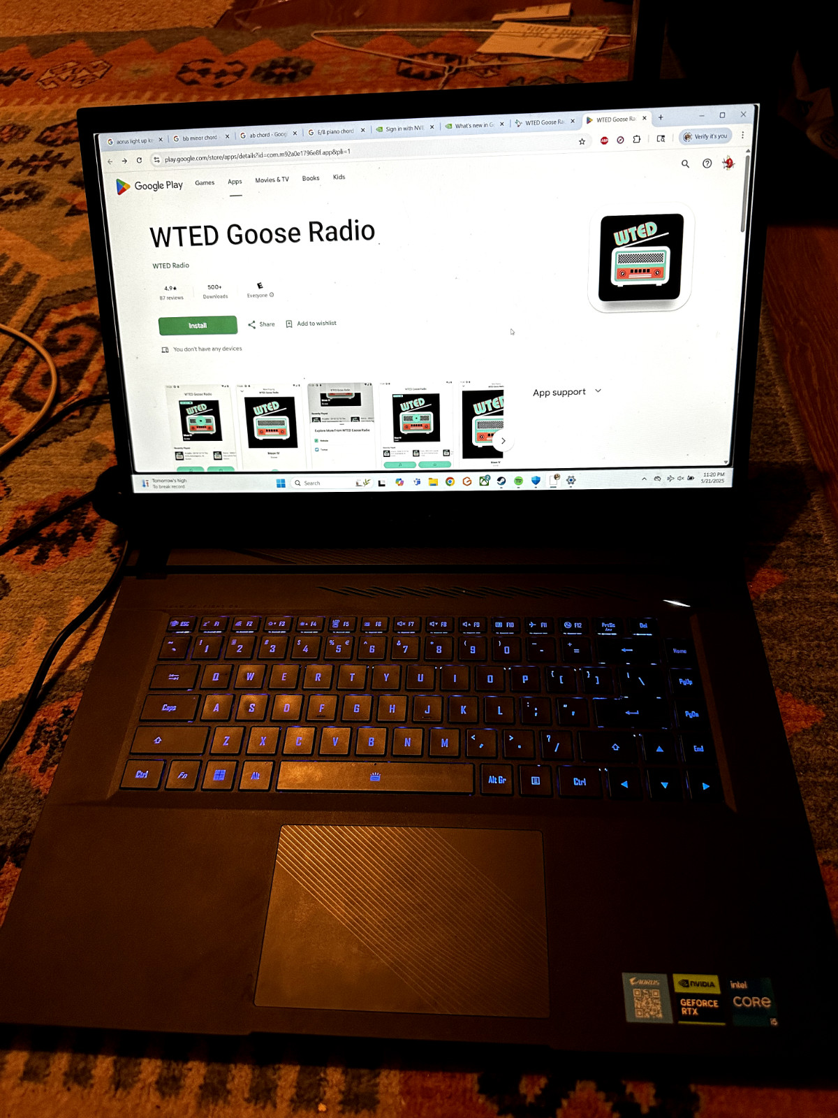 Aorus X5LF Gaming Laptop 15 Inch Intel i5 NVIDIA GEFORCE RTX