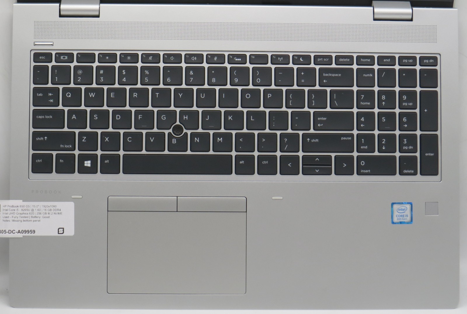 HP ProBook 650 G5 | i5-8265U @1.60 | 16GB RAM | 256GB M.2 | No OS w/ AC