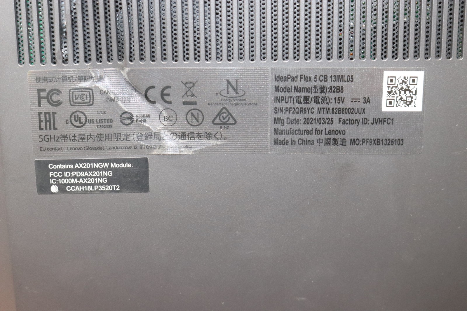 Lenovo IdeaPad Flex 5 CB 13IML05 Chromebook Laptop AS-IS Powers