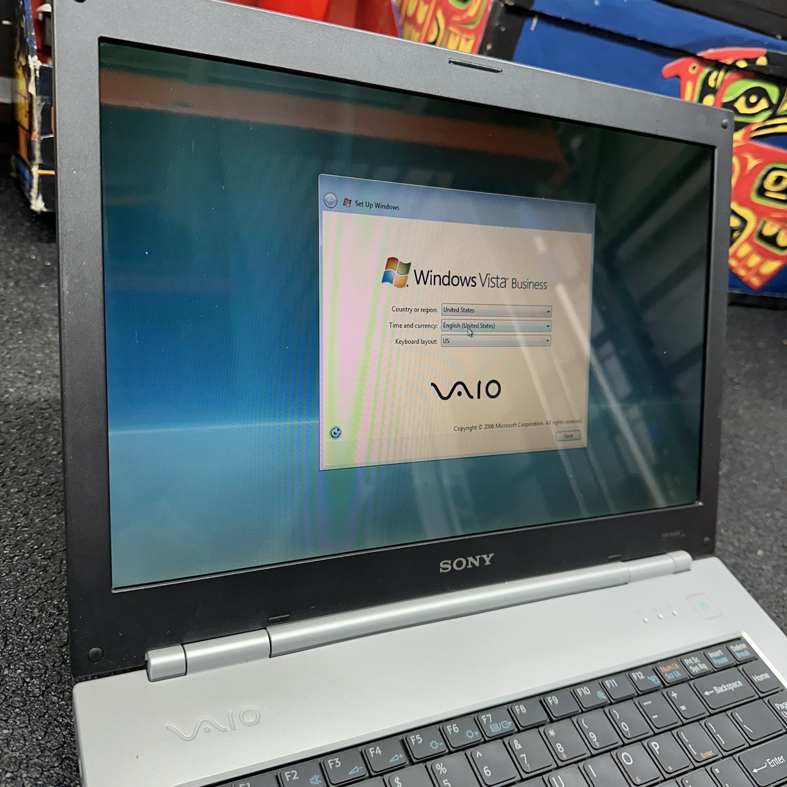 Sony VAIO PCG-7Y1L Laptop OEM Charger Windows Vista Business 100GB HDD Tested