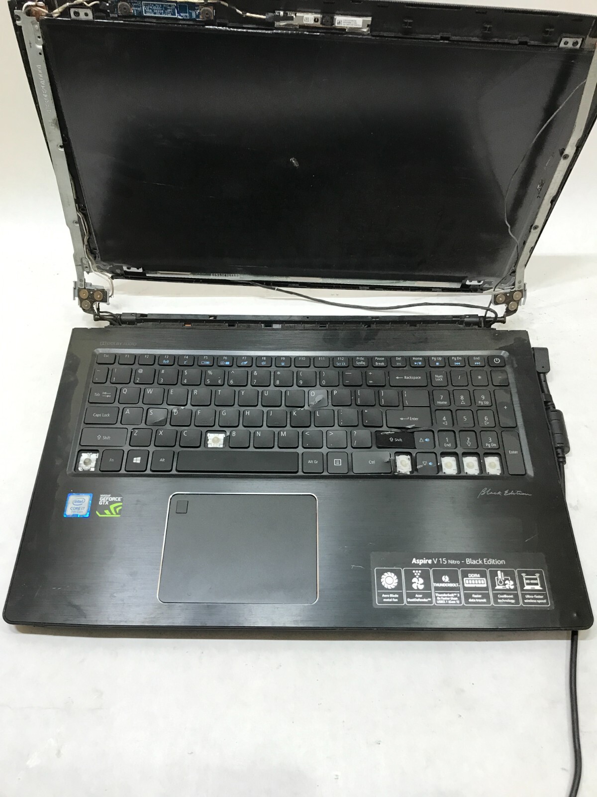 Acer Aspire V15 Black Edition VN7-593G-76SS Intel i7 7th Gen NO RAM GTX 1060 -DW