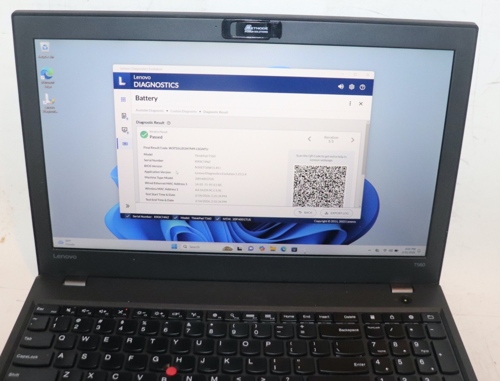 Lenovo ThinkPad T560|Core i7@2.60GHz|16GB RAM|240GB SSD|WIN 11. PROF|Webcam