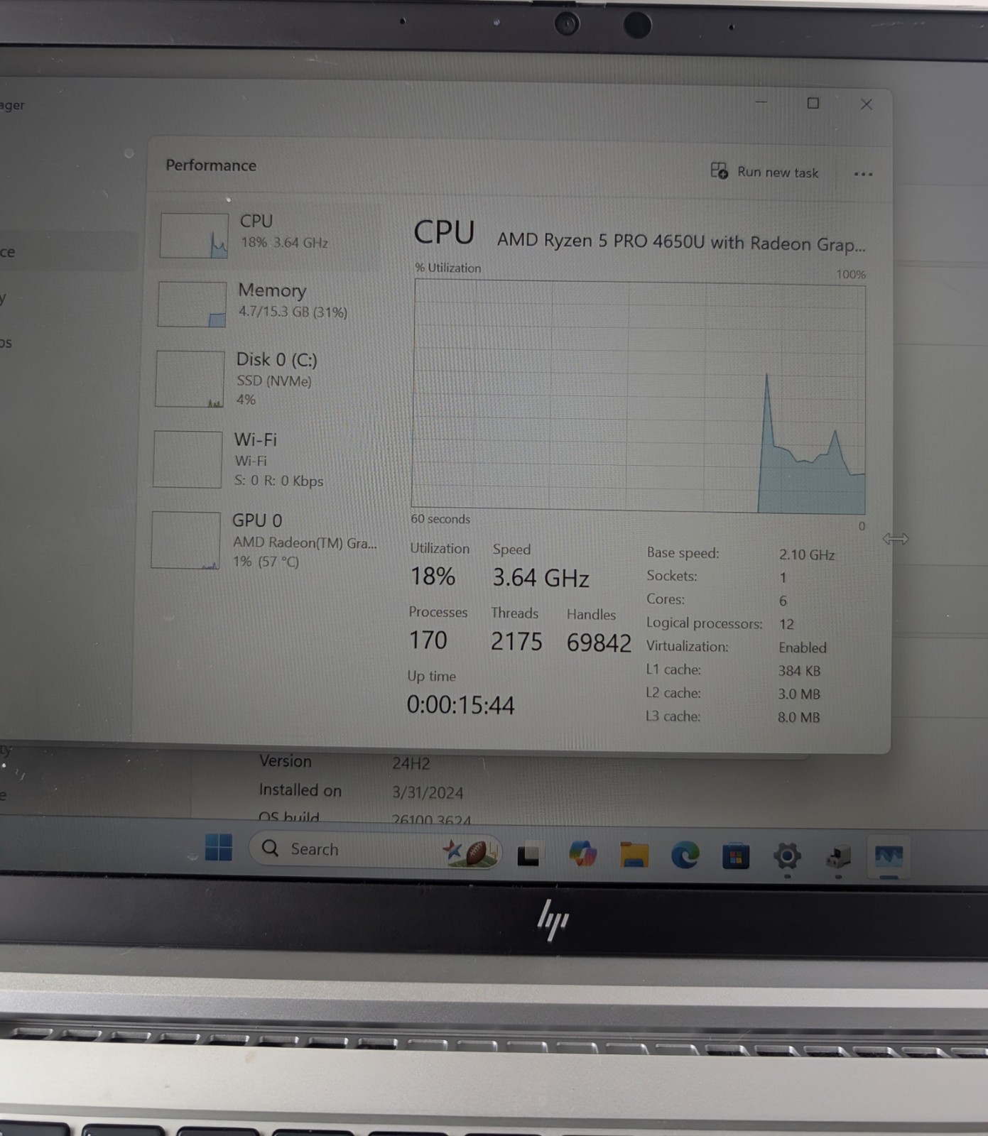 HP ELITEBOOK 845 G7 | AMD RYZEN 5 PRO 4650U | 512GB SSD | 16GB RAM | Win 11