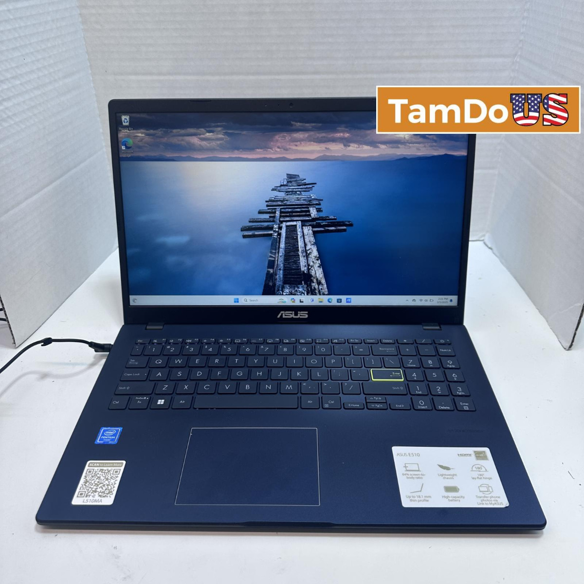 ASUS VivoBook L510MA Laptop, 15.6″ FHD, Pentium N5030, 4GB RAM, 128GB eMMC