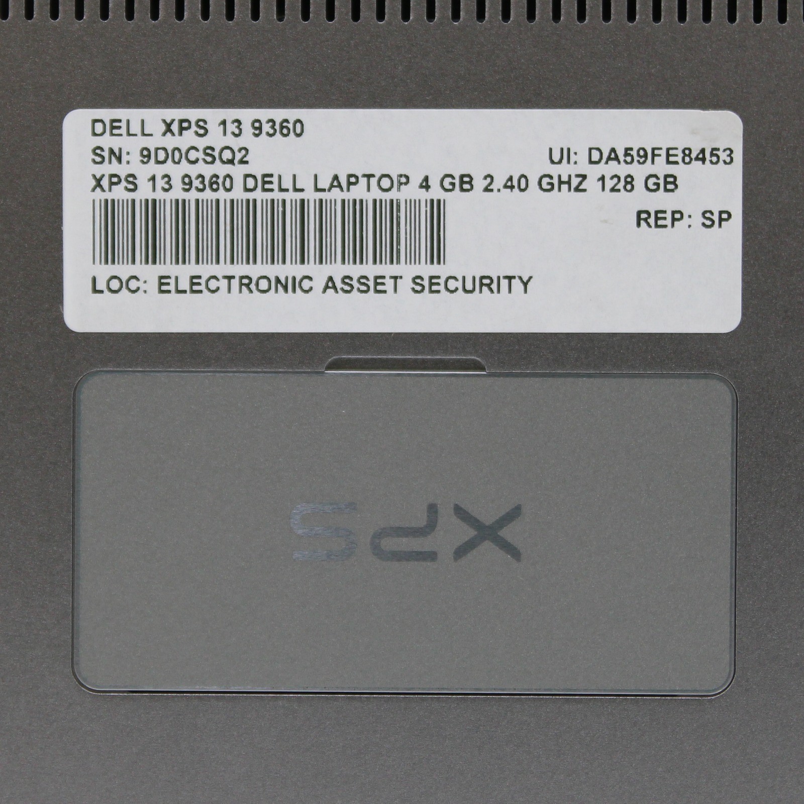 Dell XPS 13 9360 13.3in FHD i3-7100U 4GB No OS, Drive, Power Cord