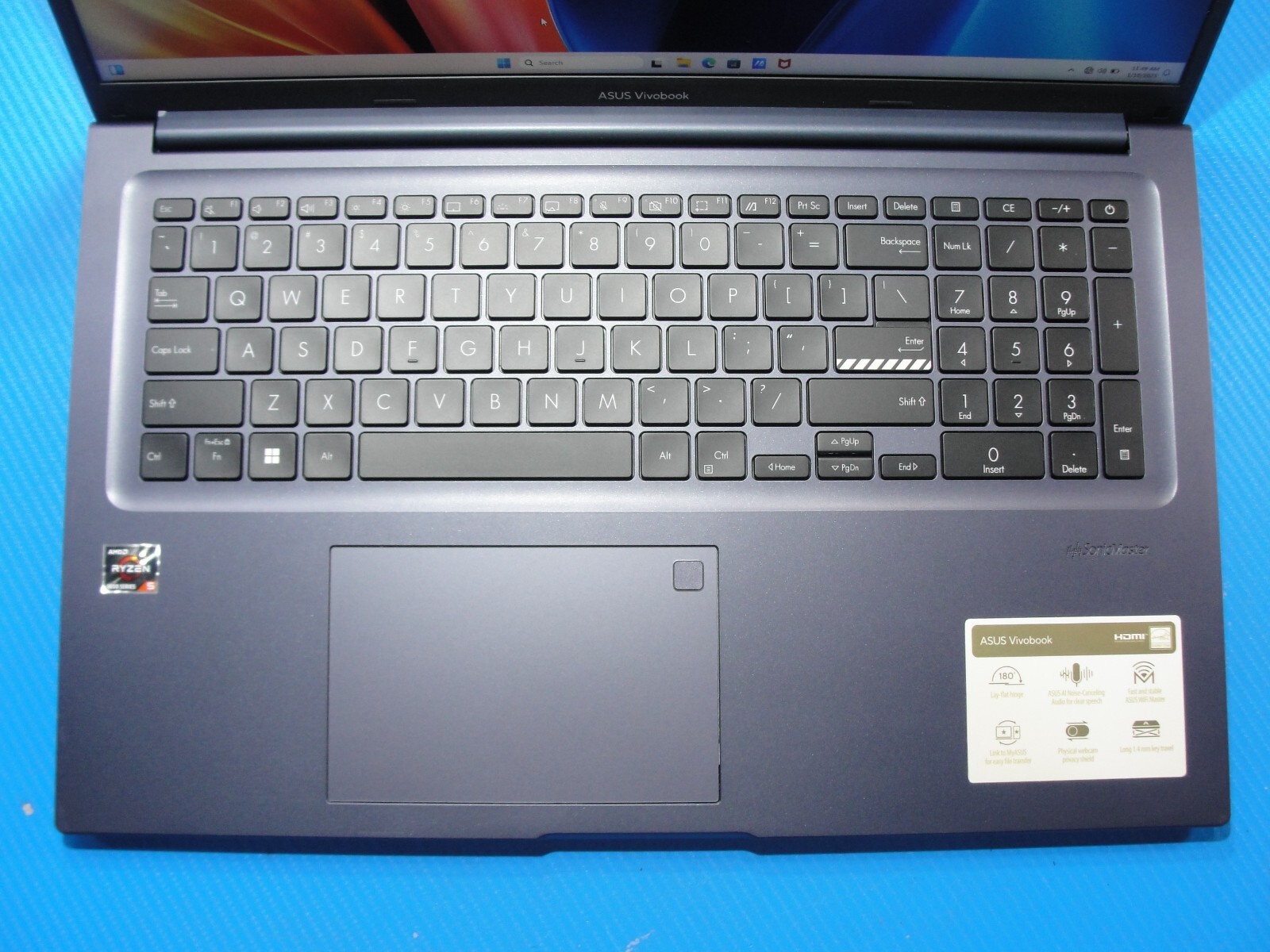 Asus VivoBook M1703QA 17″ AMD Ryzen 5 5600H 3.3GHz 8GB 512GB-Charger No included