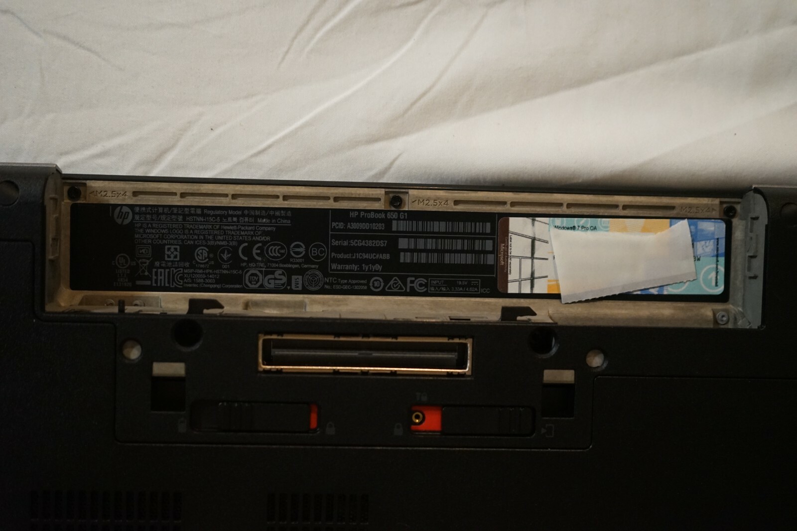 ^ HP Probook 650 G1 Intel Core i5-4300U @ 2.60GHz 4GB Ram No HD #C1247
