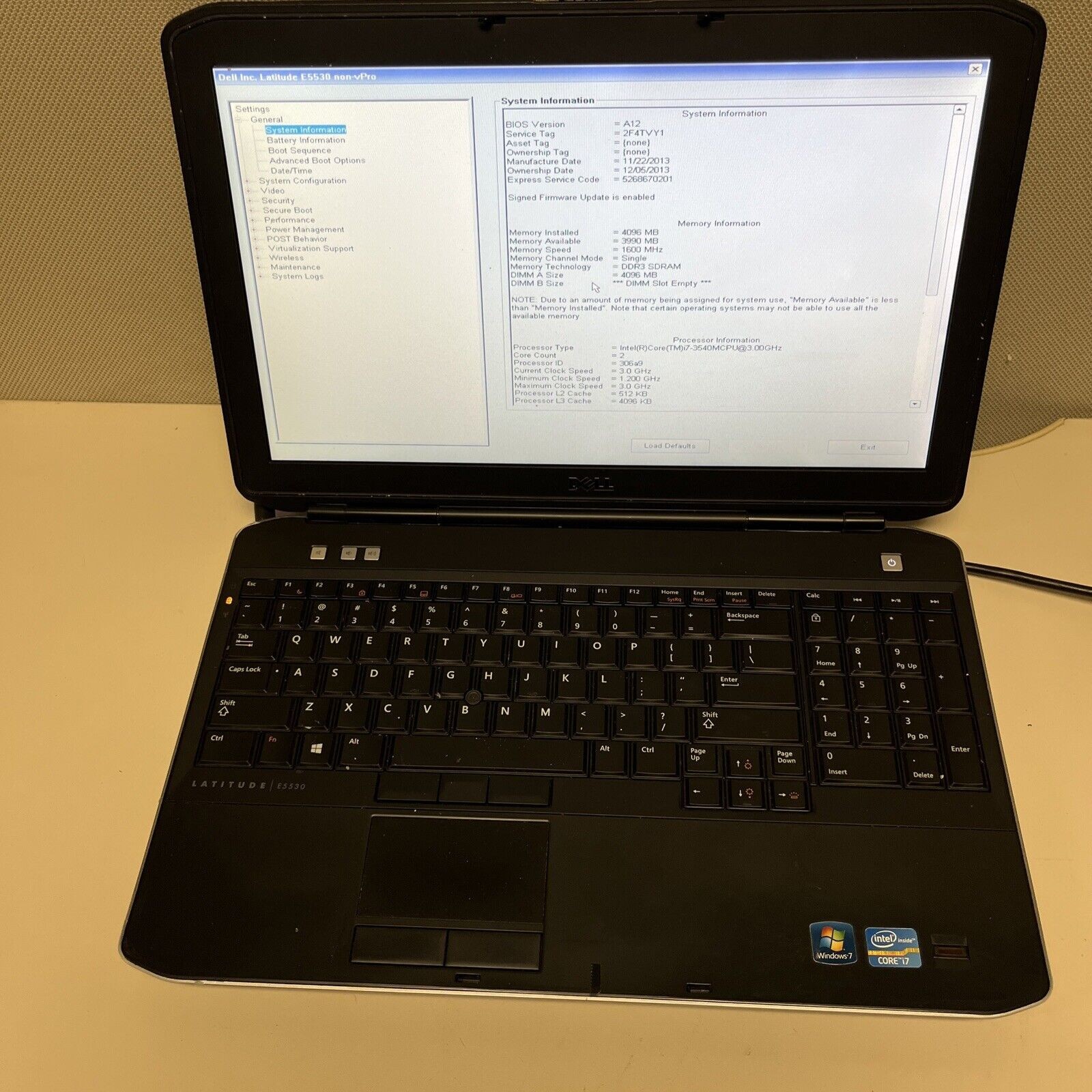 Dell E5530 i7-3340M@2.7GHZ 16GB/2TB HDD,Battery&Charger,Win11Pro,Off2024Pro