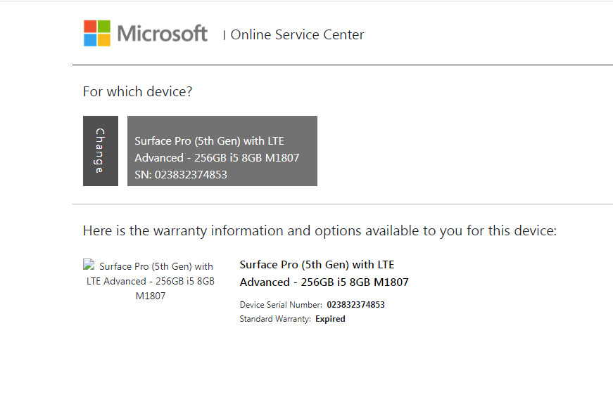 Microsoft Surface Pro 5 1807 LTE Core i5 7300U 8GB 256GB Windows 10 Complete