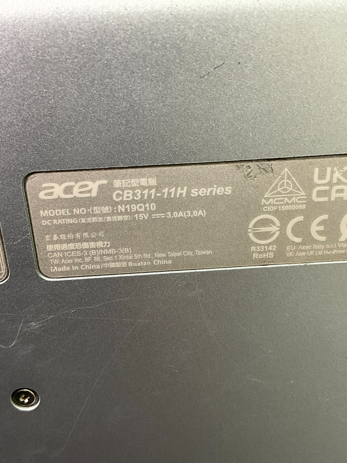 Acer Chromebook 311 CB311-11H 11.6 and quot; HD Laptop Silver WiFi