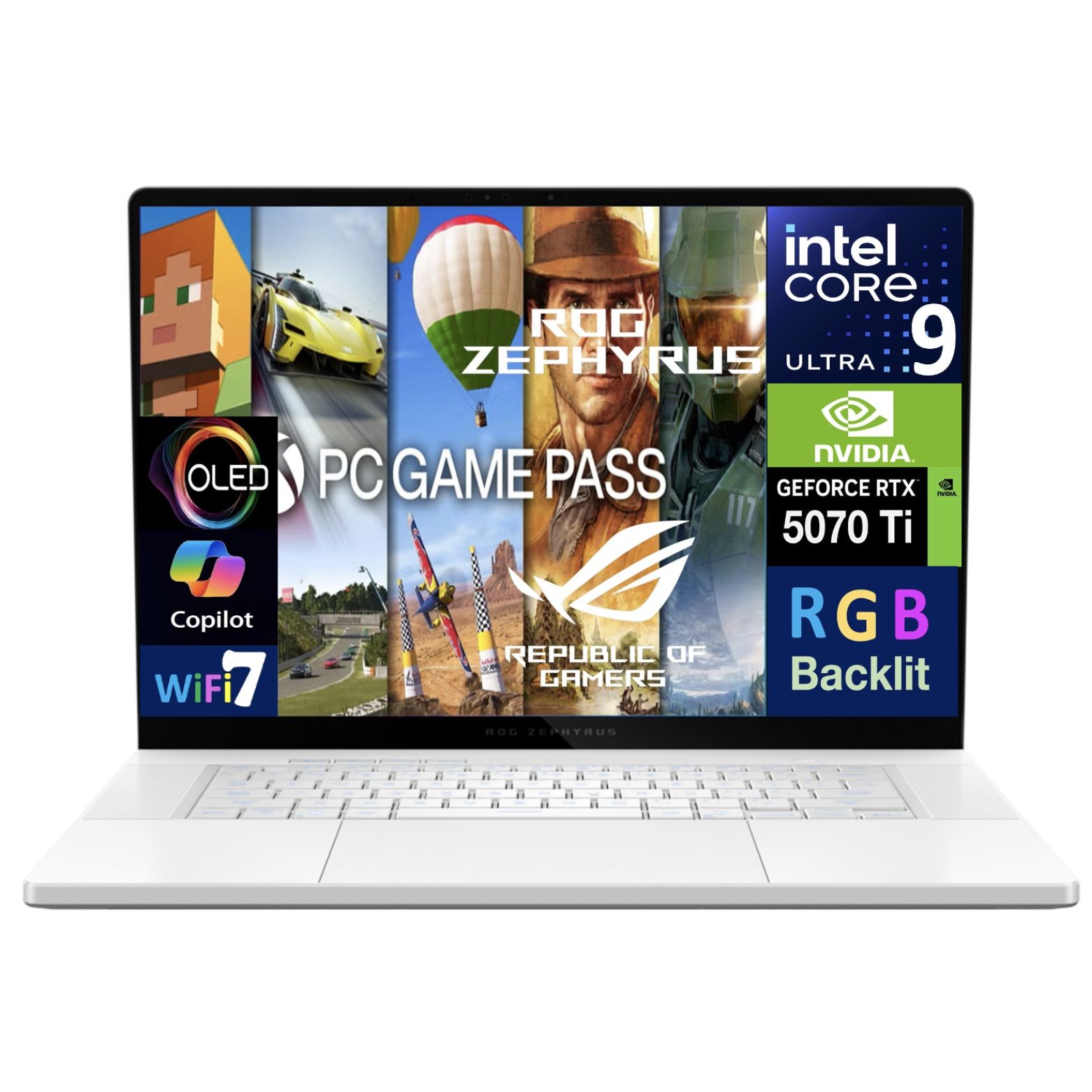 ASUS 16″ WQXGA Intel Ultra 9-285H 2.90GHz 32GB 2TB SSD GeForce RTX 5070 Ti W11P