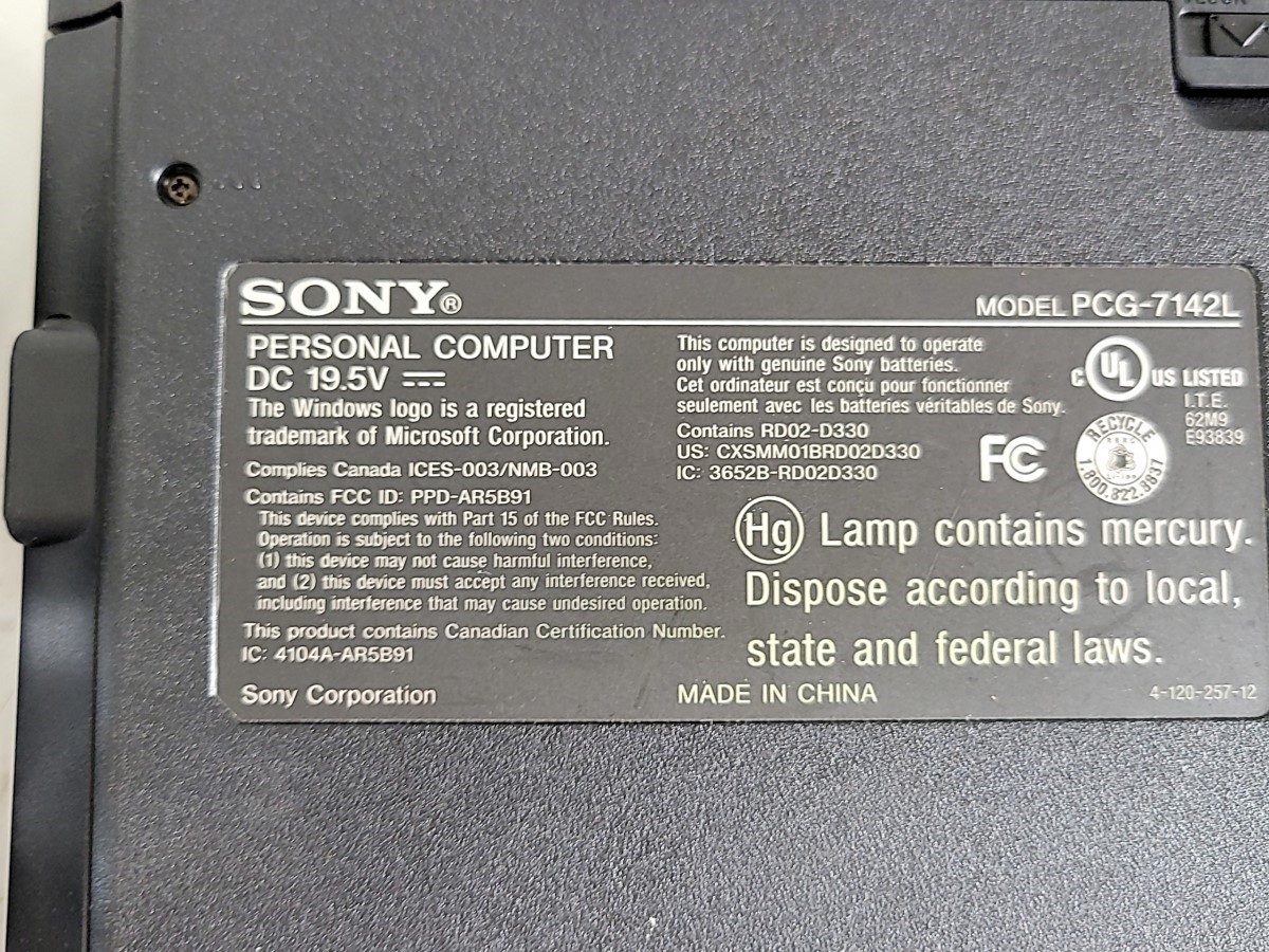 SONY VAIO VGN-NS110E Laptop PENTIUM DUAL T3200 2GB 160GB SEE NOTES