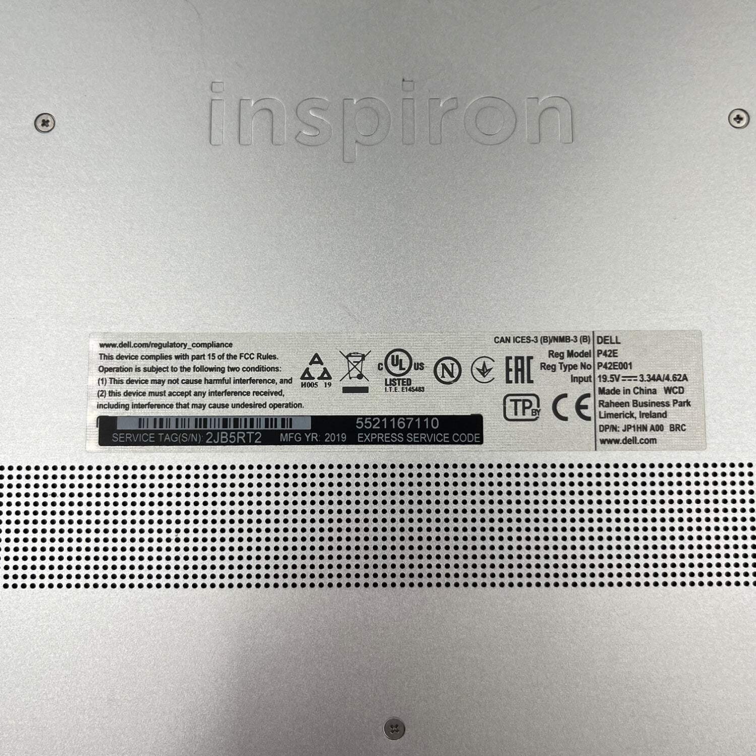 Dell Inspiron 7791 2-IN-1 17″ i7-10510U 1.8GHz 16GB 512GB SSD GeForce MX250 READ
