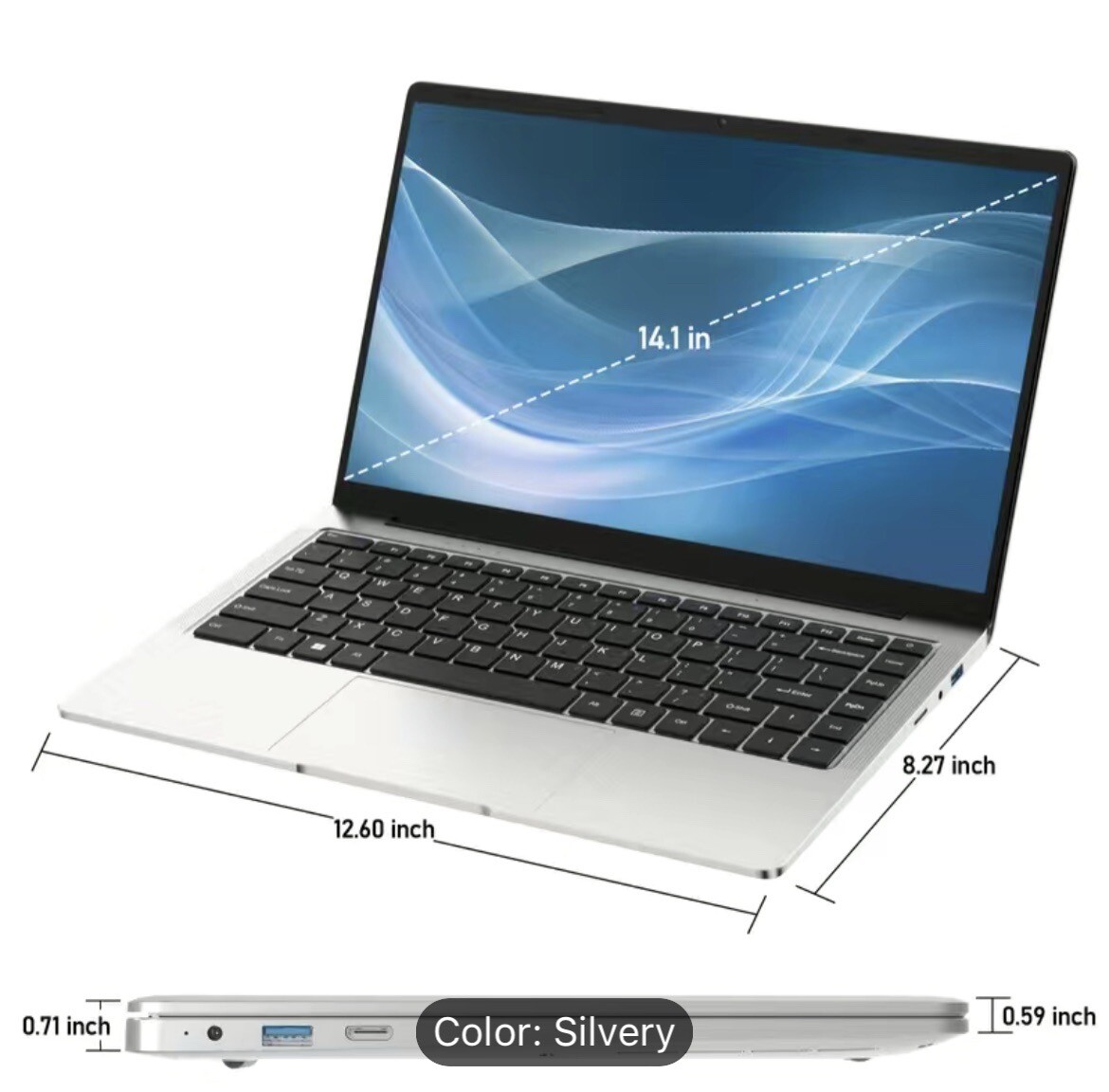 Auusda Laptop Computer With 8 GB LPDDR4 256 GB, SSD , Intel Celeron