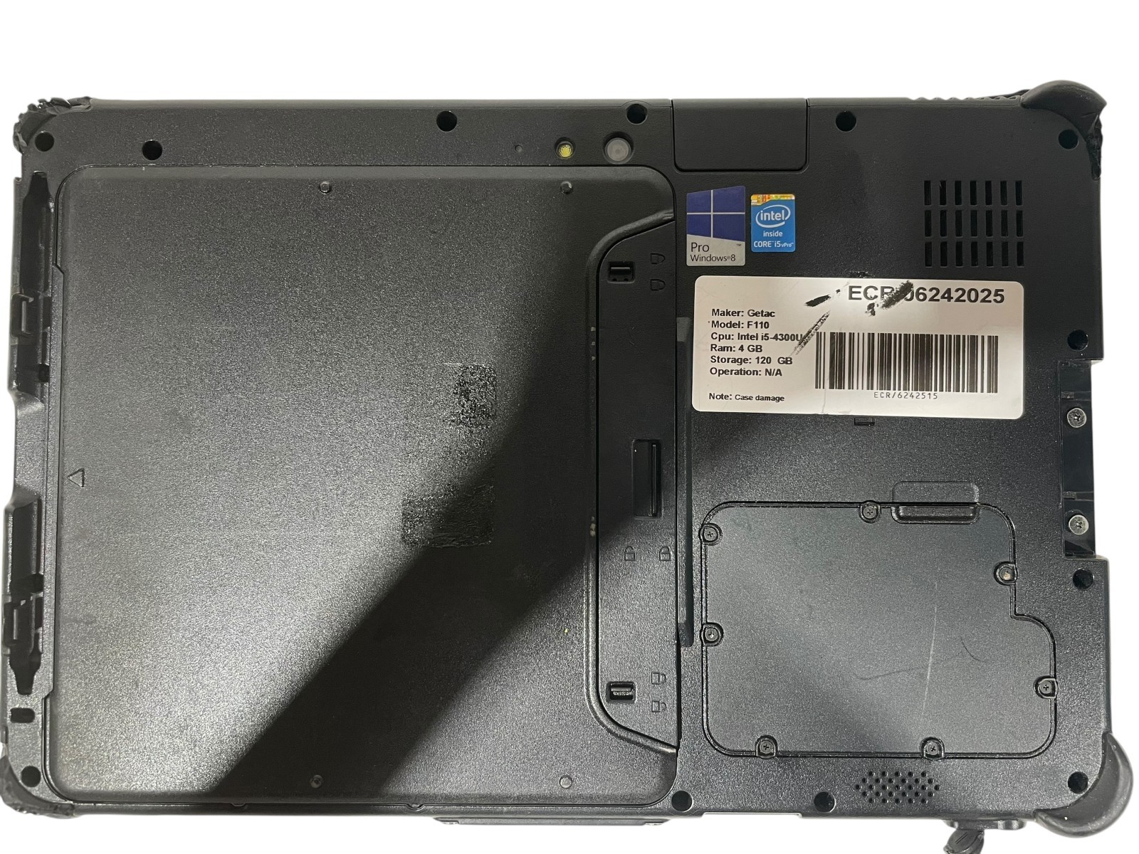 Getac F110 i5-4300U 4GB RAM 120GB SSD Tablet NO OS, PEN, AC