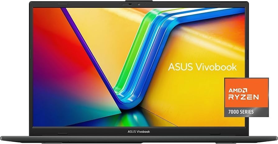 Asus Vivobook Laptop 15.6″ 8GB RAM, 128GB, AMD Ryzen 3 7320U Black E1504FA-AS33