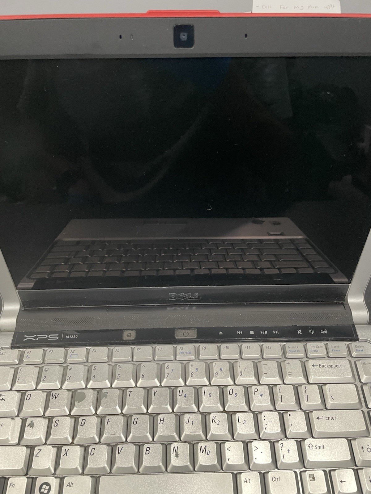 Dell XPS M1330 13″ Laptop Powers On Not Further Testing Red