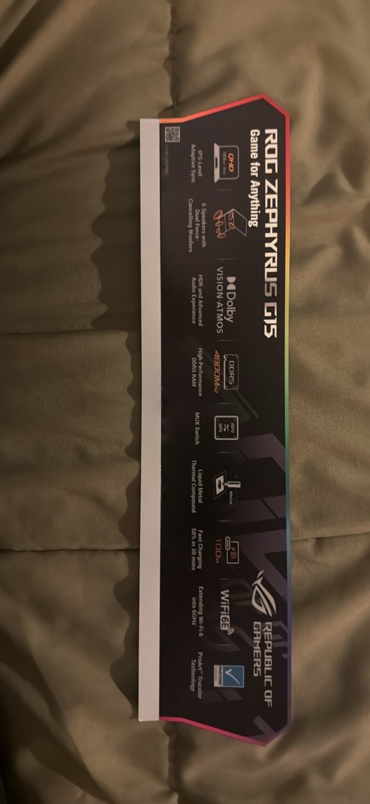 Asus ROG Zephyrus G15 Ryzen 7 6800HS RTX3080 16GB DDR5 1TB Gaming 15.6″ laptop