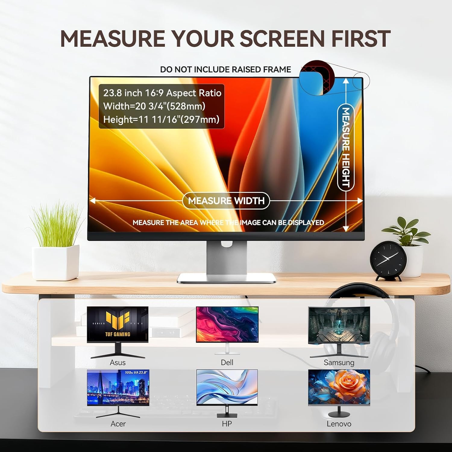 Removable 2Pcs Laptop Privacy Screen Protector, 23.8 Inch Anti Peeping Filter