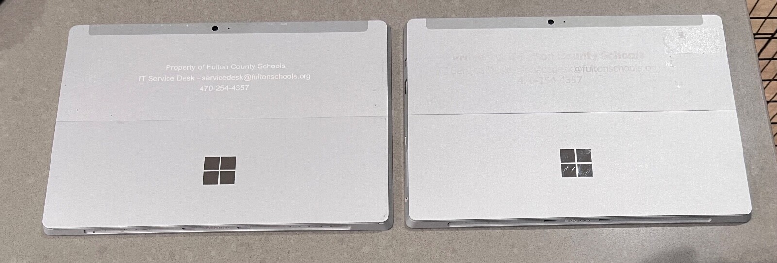 Lot of 2 As-is Microsoft Surface 3 1645 12″ Tablet Atom x7 Z8700 4GB 64GB