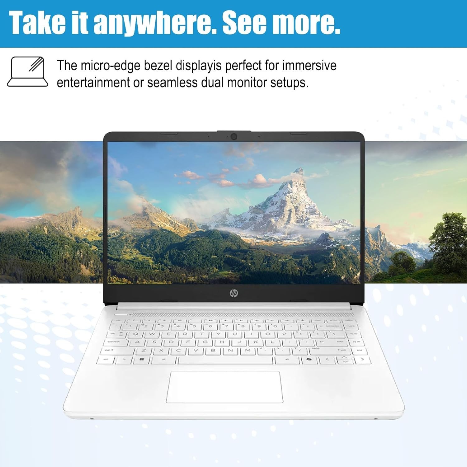 HP 14″ Business Laptop,Intel Celeron N4500,4GB RAM,64GB eMMC,1-Year Office 365