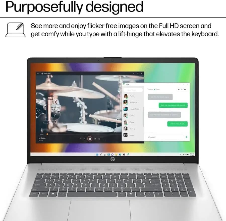 HP 17.3″ FHD IPS Anti-Glare Display AMD Ryzen 5 7430U 16GB RAM, 1TB SSD Win 11 P