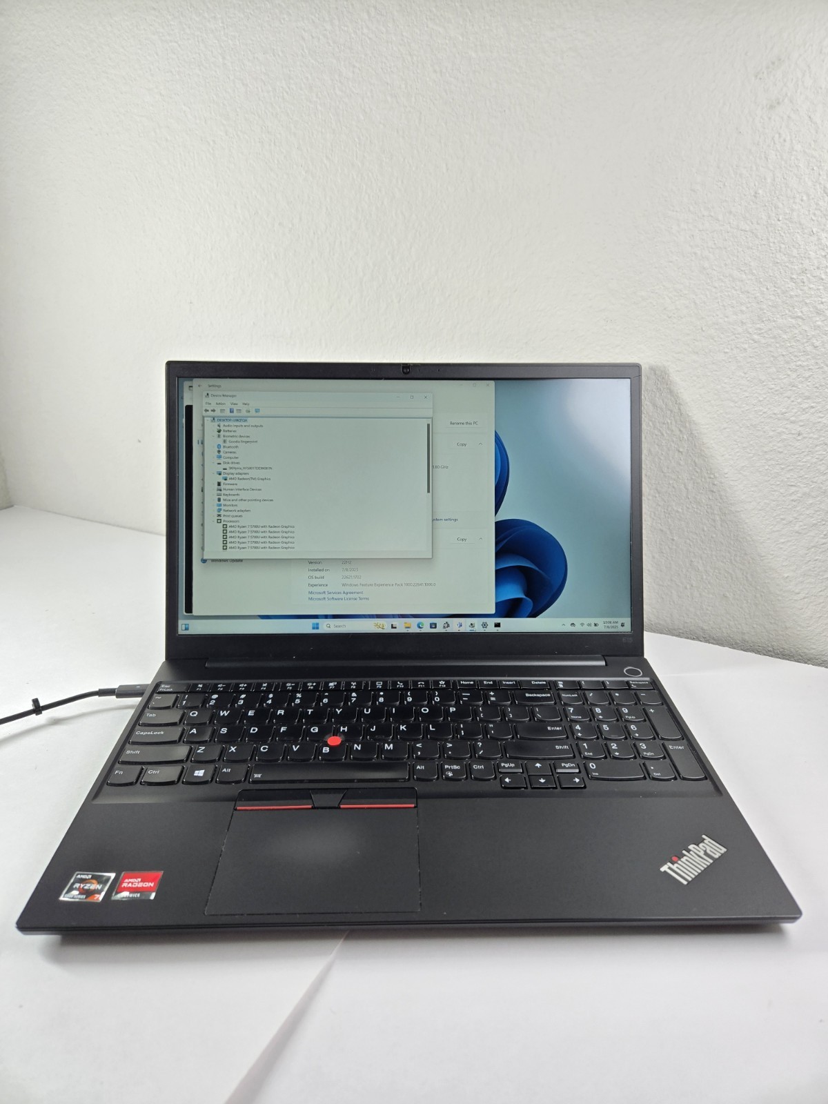 LENOVO ThinkPad E15 Gen3 AMD Ryzen 7 5700U 16GB 1TB SSD Win11Pro