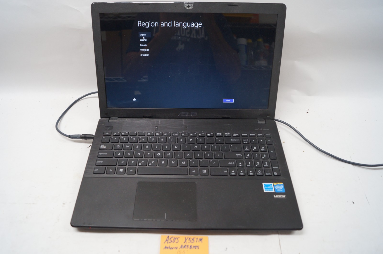 ASUS X551M ATHEROS AR5B125 15.5″ 2.16GHz 186GB HD 4G RAM WIN8.1 MSOff WORKS B153