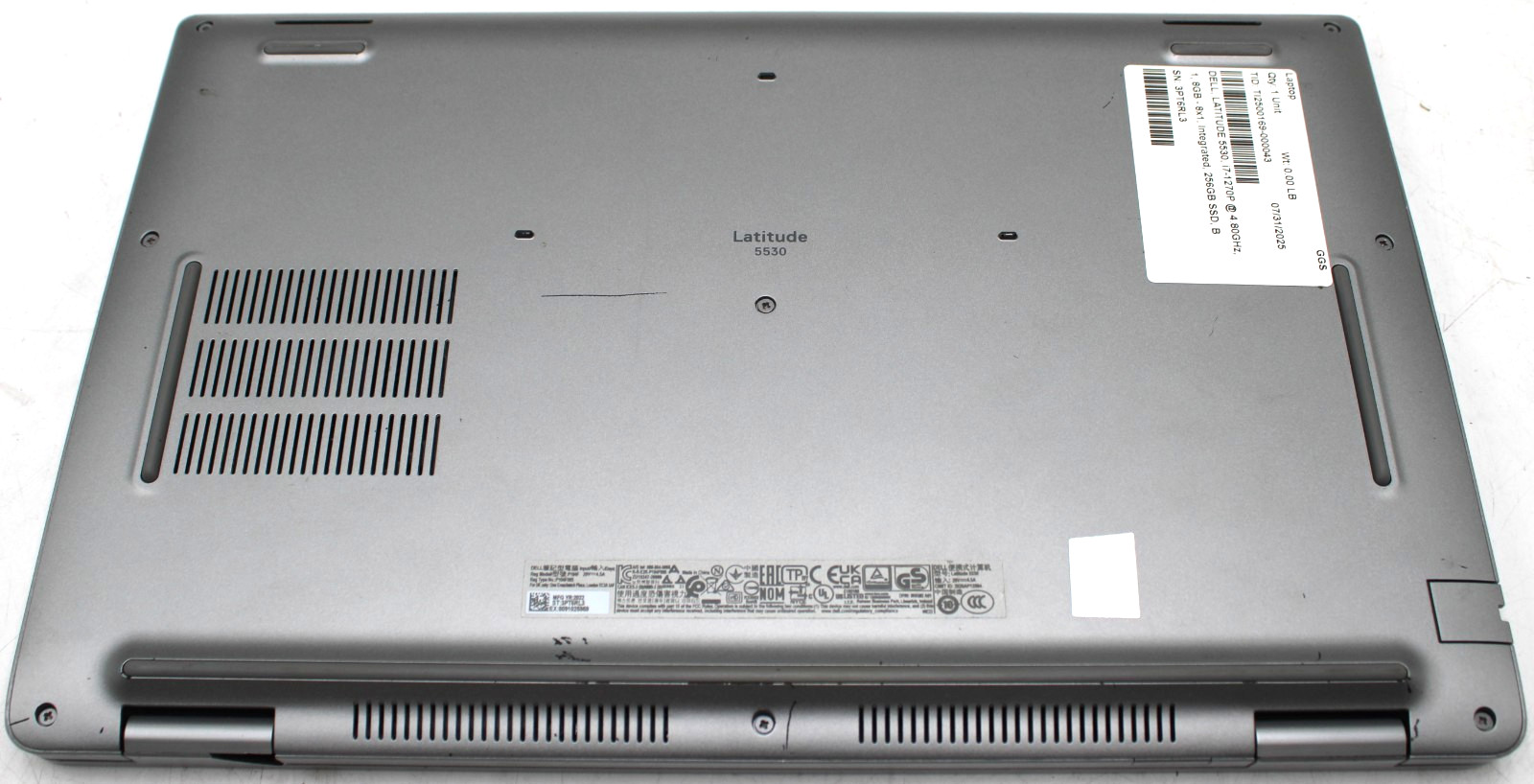 15.6″ Dell LATITUDE 5530 Laptop i7-1270P @ 4.80GHz 8GB RAM 256GB SSD Win 11 Pro