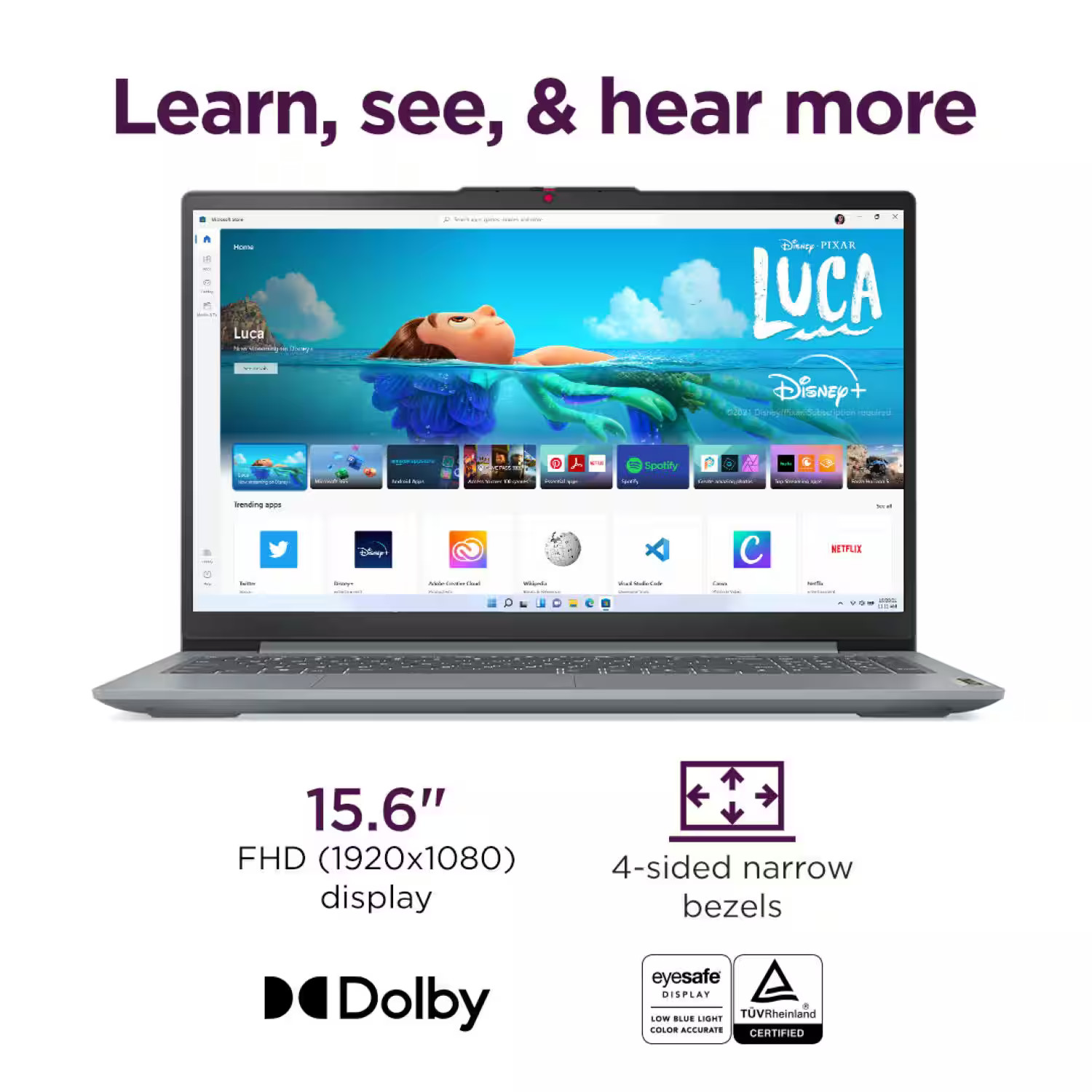 Lenovo – IdeaPad Slim 3i 15.6″ Full HD Laptop – Intel Core i3-N305 – 8GB Memo…