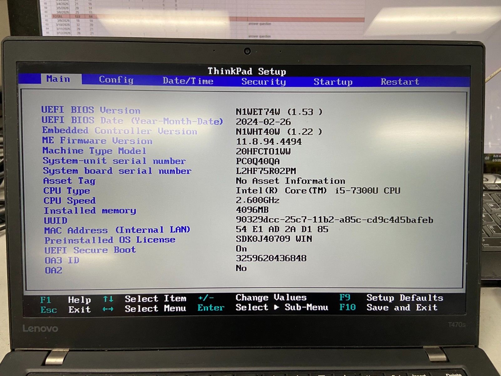 Lenovo ThinkPad T470S 14″ i5-7300U 4GB RAM *NO HDD/OS/COVER/BATT/AS IS* | LP520