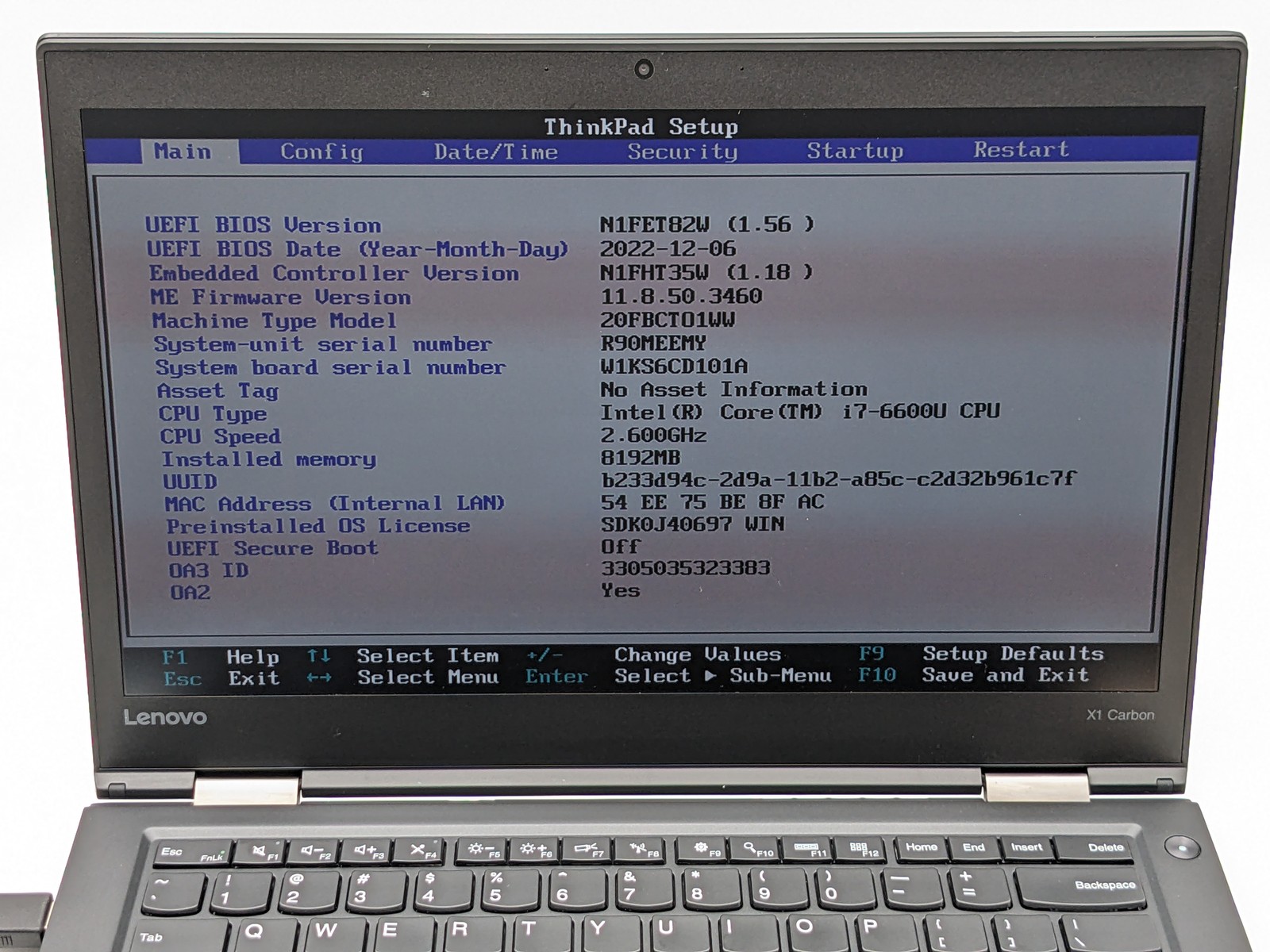 Lenovo ThinkPad X1 Carbon 4th Gen 14″ QHD I7-6600U 512GB 8GB W10P Backlit *READ*