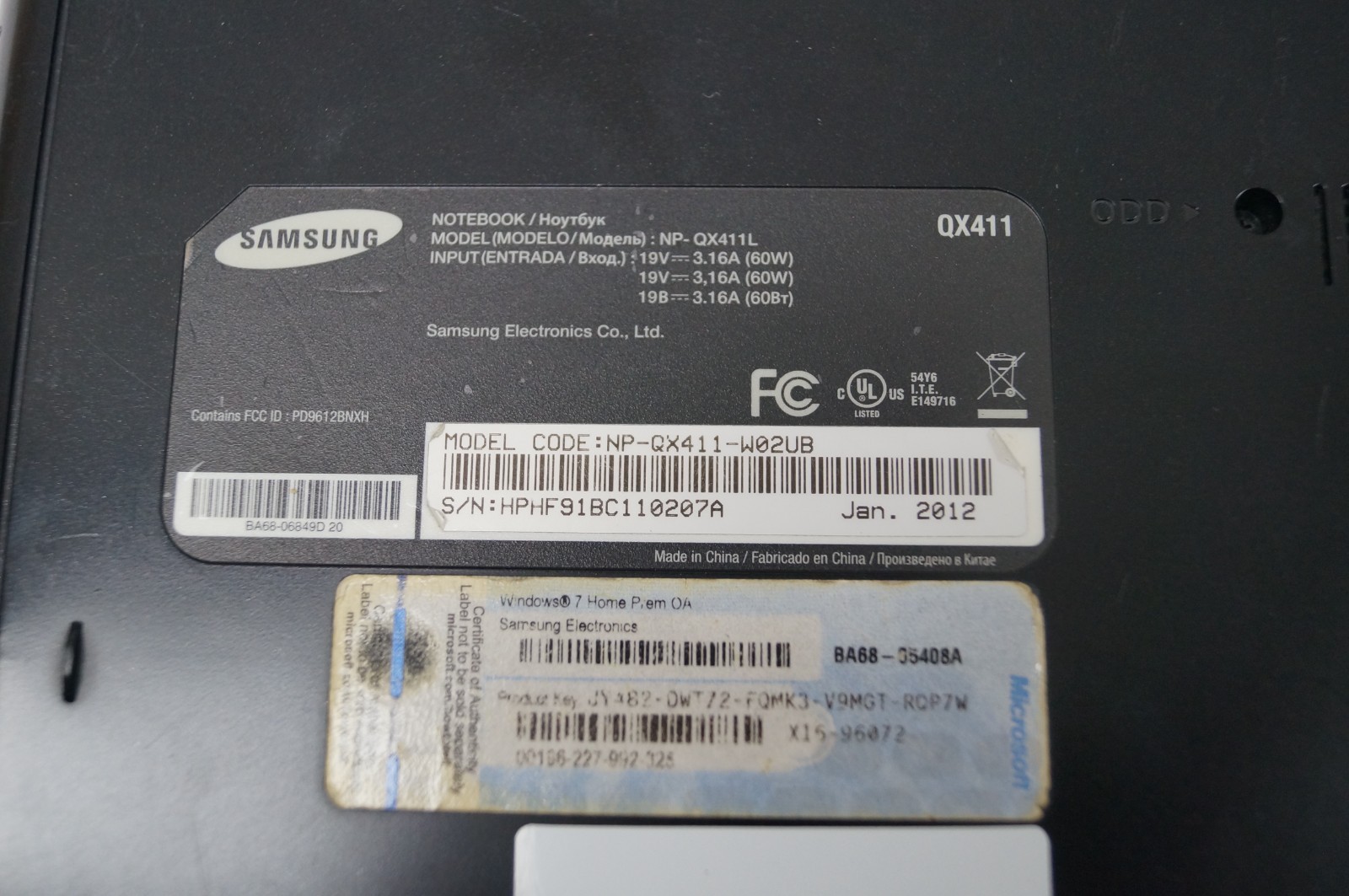 SAMSUNG QX411 NP-QX411L Core i5 14″ 364GB HD 6GB Mem 2.5GHz Win7 WORKING B153