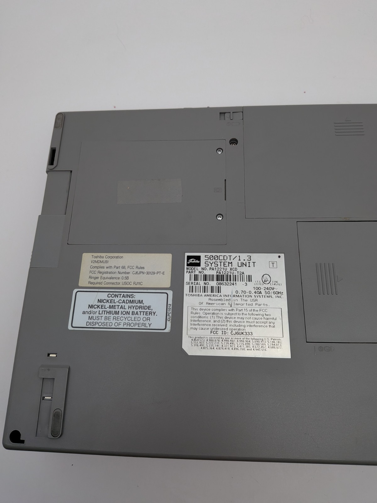 Vintage Toshiba Tecra 500CDT Notebook Computer w/HDD RAM WIN 95 *WORKS*