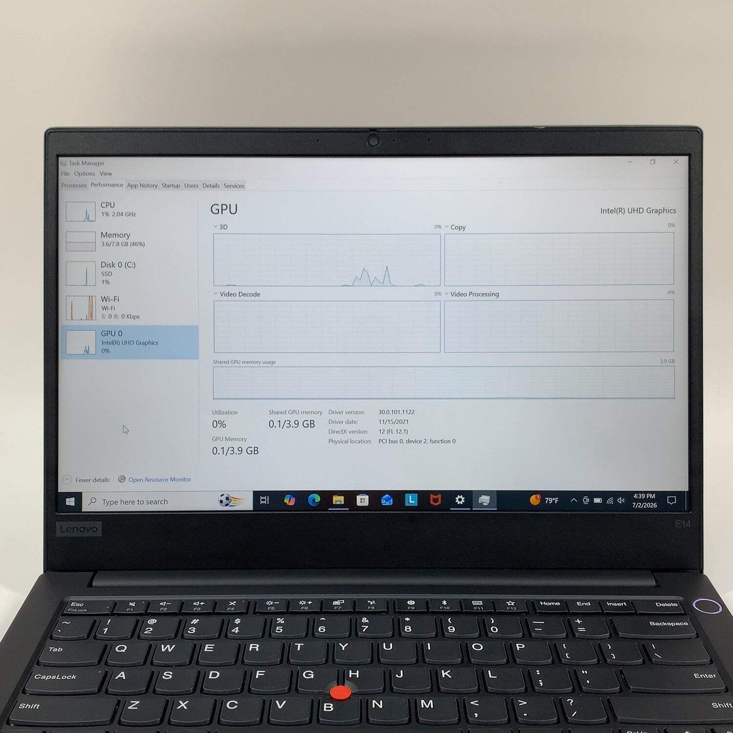 Lenovo ThinkPad E14 Gen 1 20RA-004YUS 14″ i5-10210U 1.6GHz 8GB RAM 256GB SSD