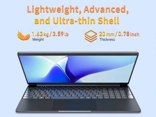 15.6 inch Laptop 8GB DDR4 256GB 512GB SSD Intel Celeron Up to 2.5GHz 7000 mAh