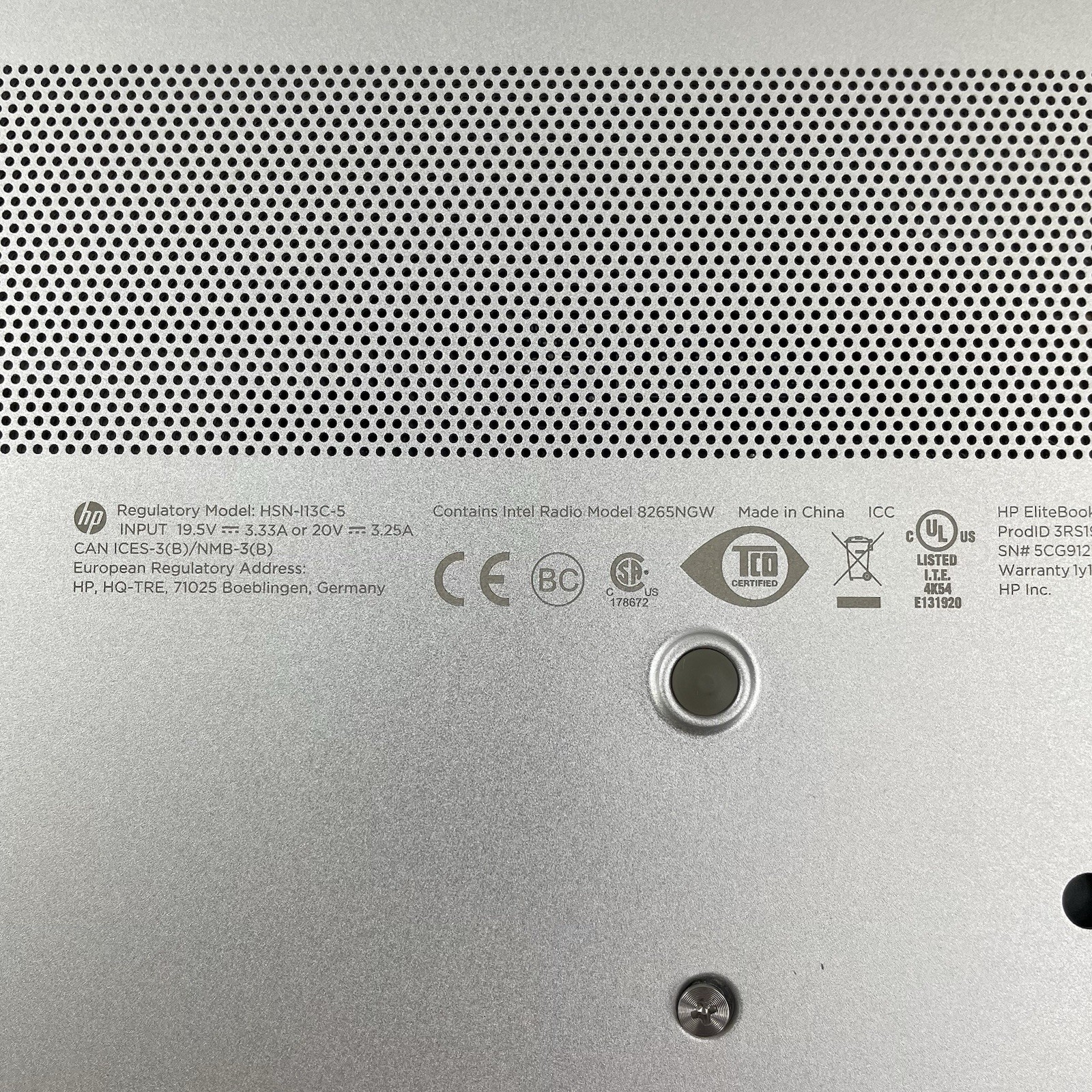 HP EliteBook 850 G5 15.6″ i5-7200U 2.50 GHz 8 GB RAM No SSD/OS/AC