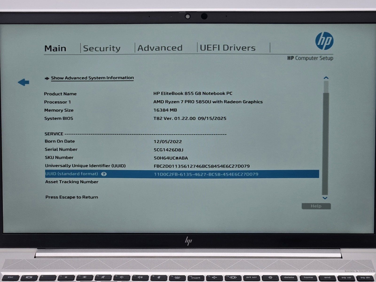 HP EliteBook 855 G8 15″ FHD Touch RYZEN 7 PRO 5850U 512GB 16GB W11P IRCam