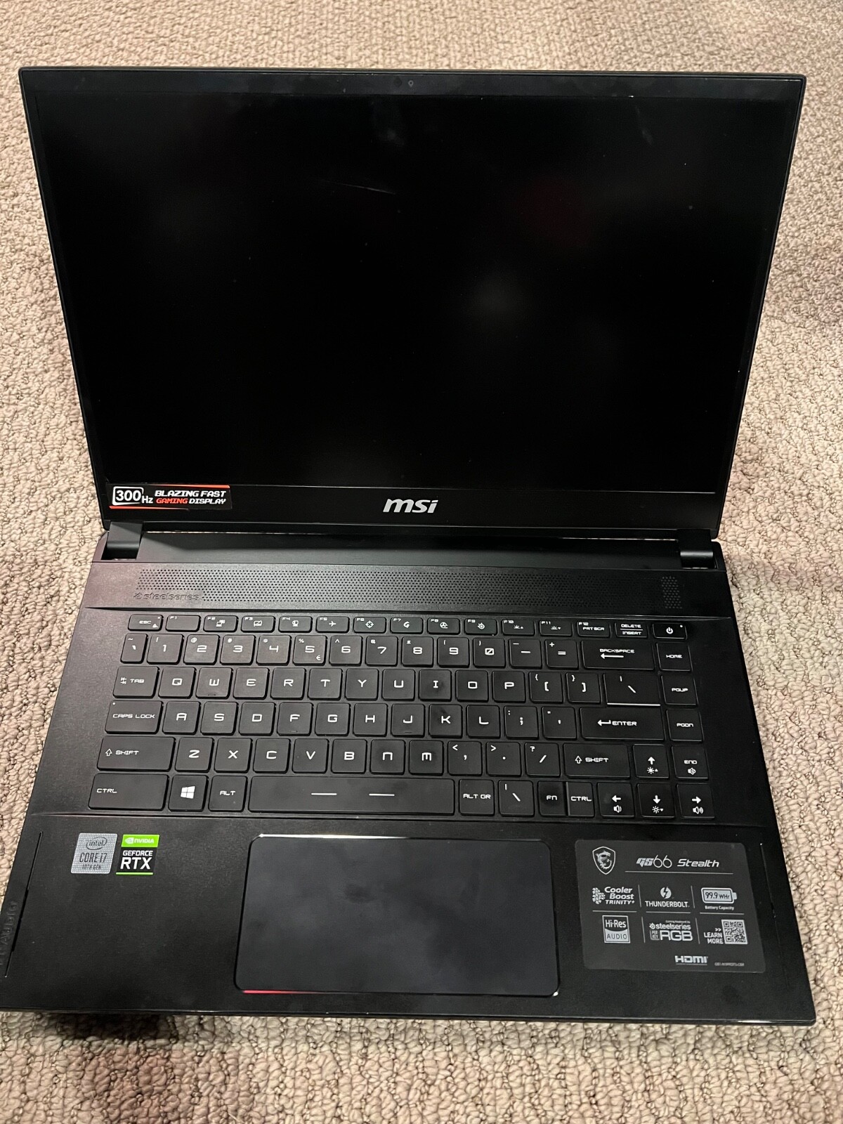 MSI GS66 Stealth 10SGS-036 15.6″ 300Hz 3ms Ultra Thin and Light Gaming Laptop