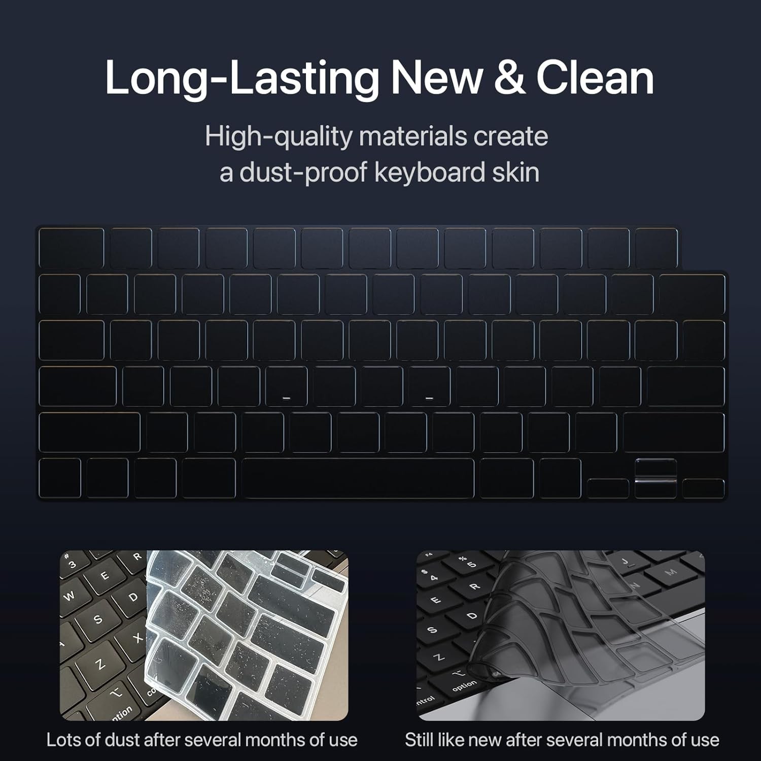 Ultra Thin Keyboard Skin for 2026 2025-2021 M5/M4/M3/M2/M1 Pro/Max MacBook Pro 1