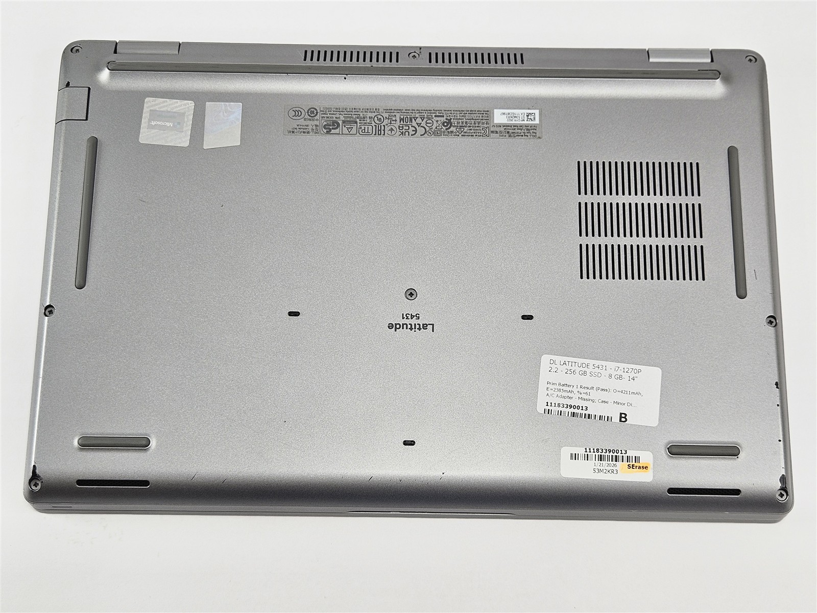 Dell 14″ Latitude 5431 P137G 8GB RAM 256GB SSD Intel Core i7-1270P Gray Win11