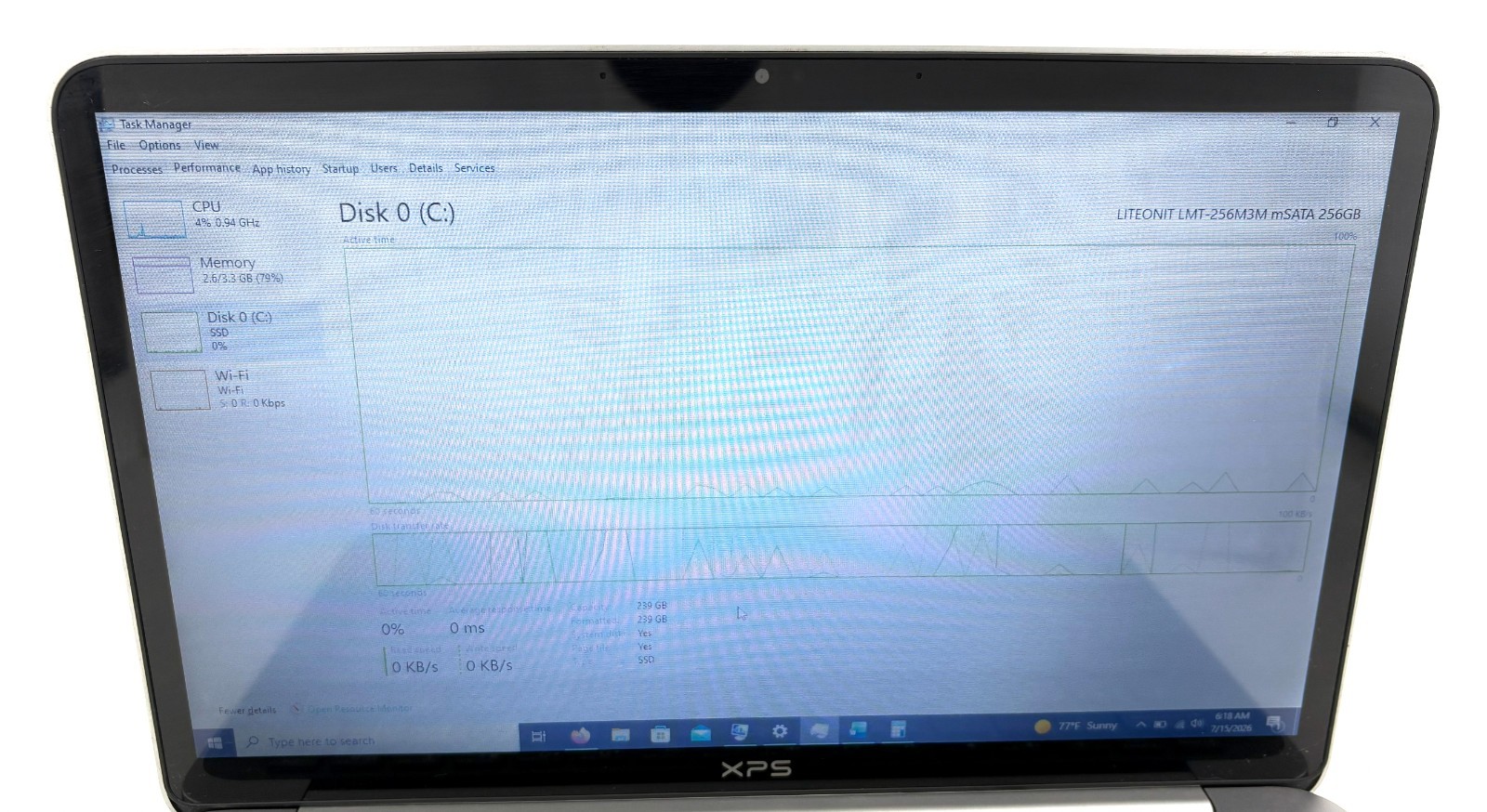 Dell System XPS L321X 13.3″ 256GB SSD 4GB RAM win 10 1.7GHz i7-2637M; 566104