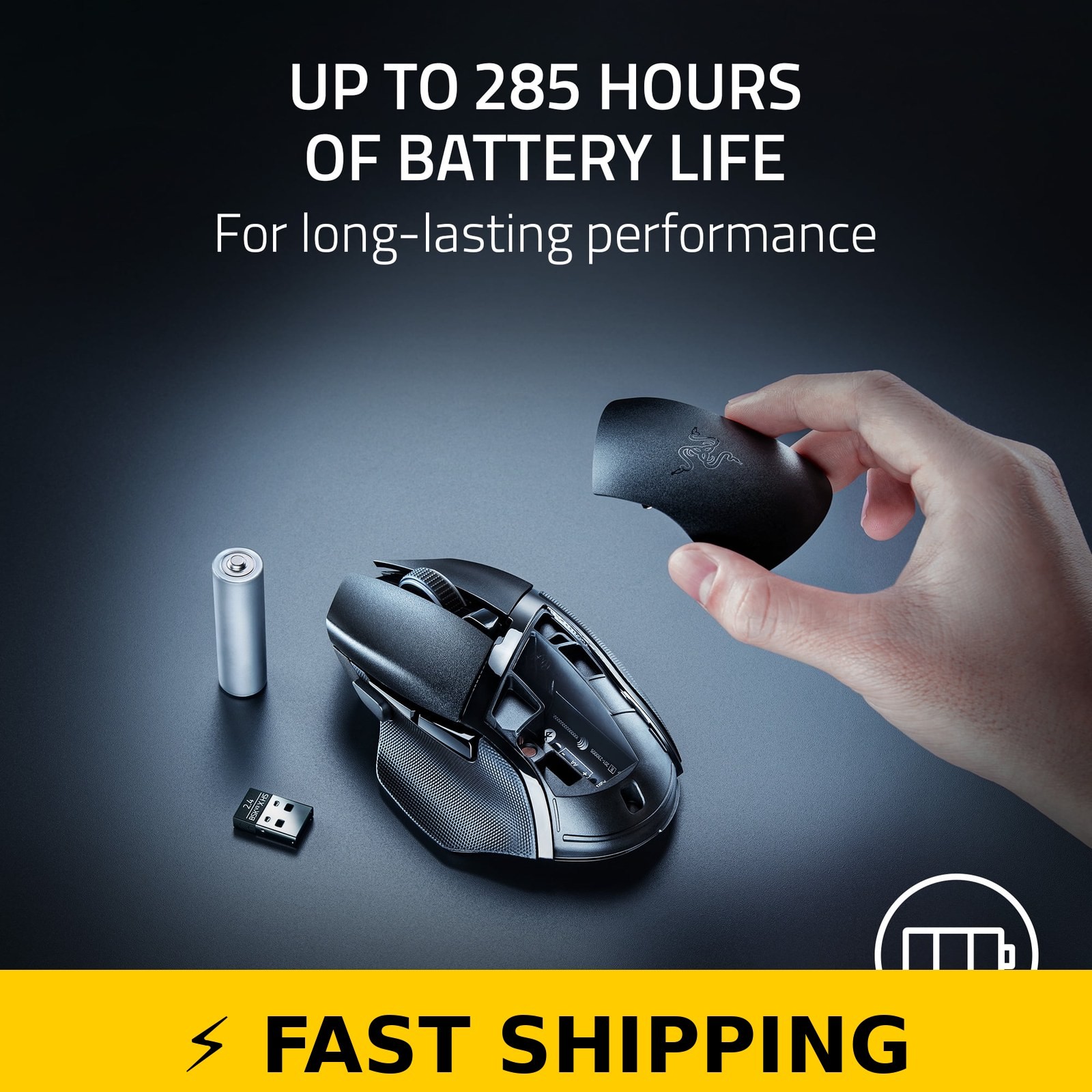 Razer Basilisk V3 X Wireless Gaming Mouse – RGB Chroma, Black