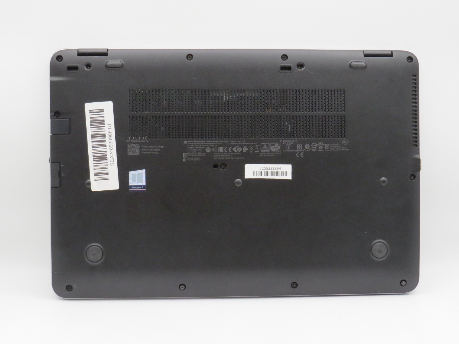 HP Elitebook 850 G4 i5-7200U @ 2.5GHz 8GB DDR4 256GB SSD 15″ No OS
