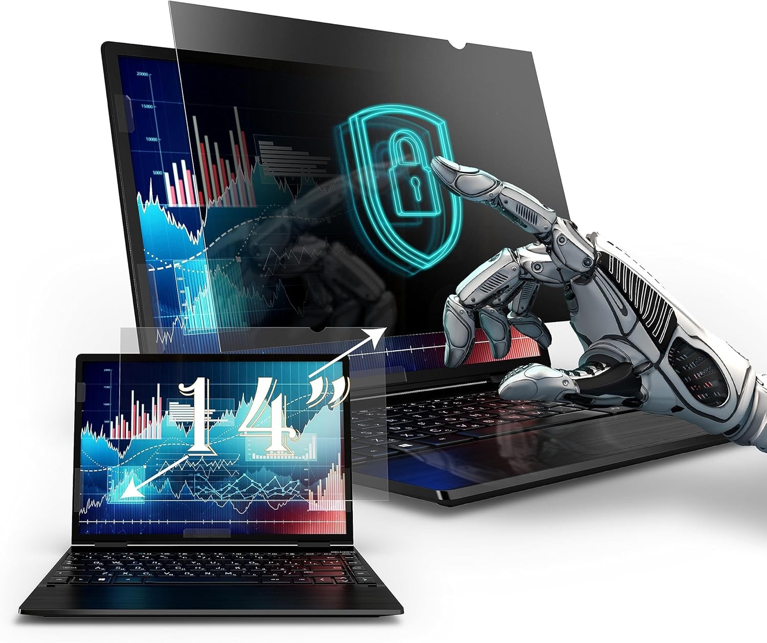 Screen Protector for 14 Inches Laptop – Privacy, Anti Glare, Anti Blue Light