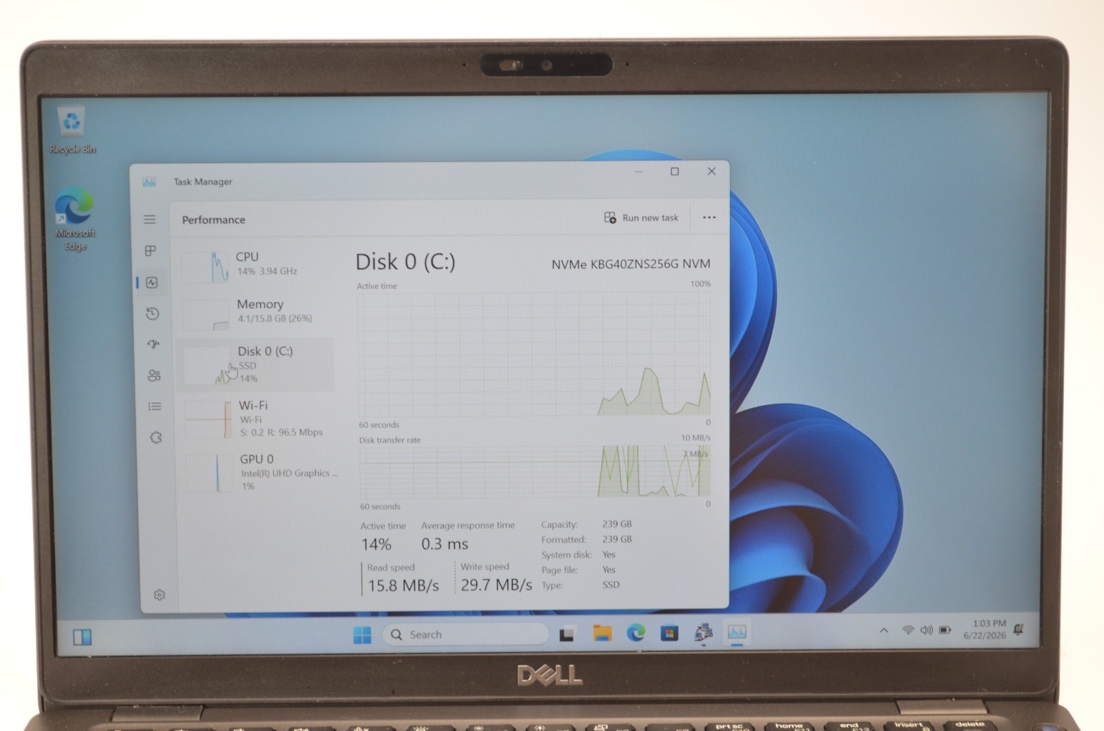 Dell Latitude 5400 Core i5-8365U 1.60GHz 16GB RAM 256 GB NVME SSD Win 11 Pro