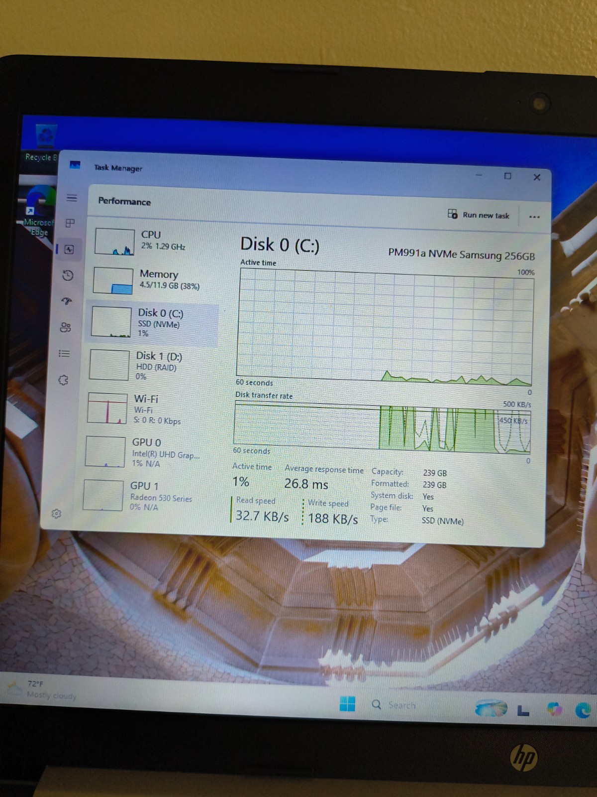 HP 17-by0053cl T/S Core i5-8250u@1.6GHz 12GB 250GB NVMe SSD+1TB HDD Win11Hm BKLT